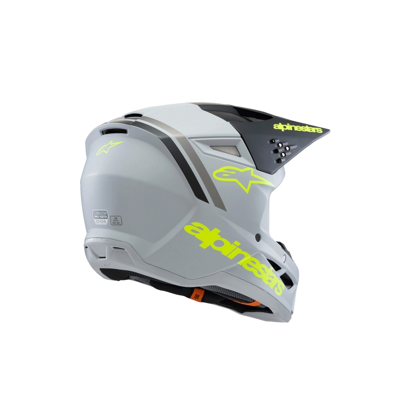 Detská motokrosová prilba Alpinestars S-M3 RADIUM mat šedo-fluo žlto-čierna