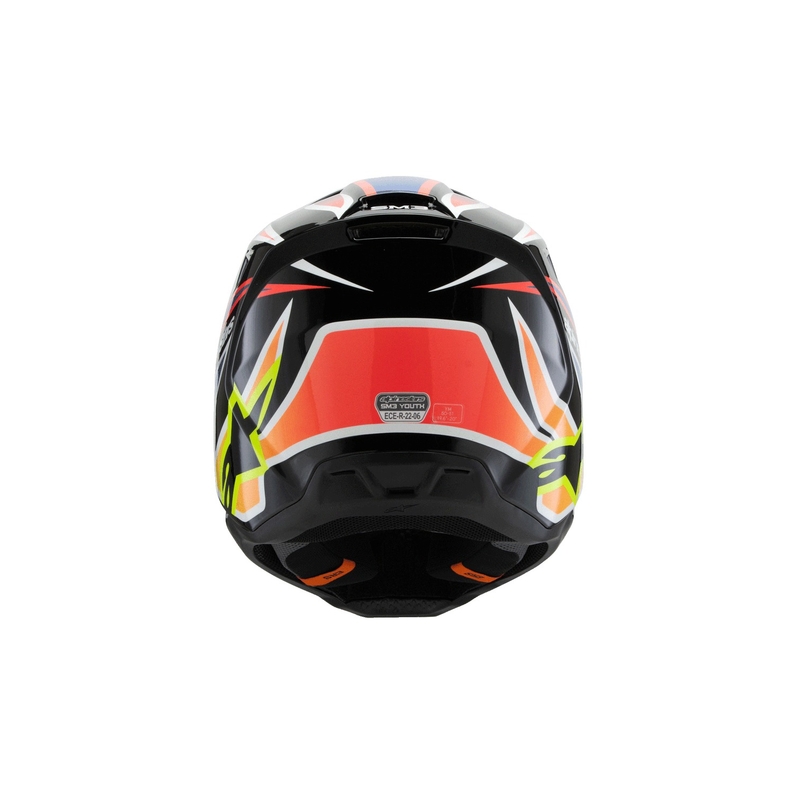 Detská motokrosová prilba Alpinestars S-M3 WURX čierno-fluo žlto-modro-červená