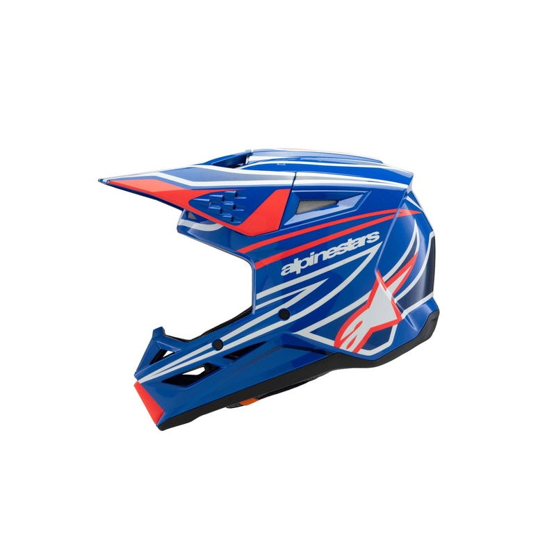 Detská motokrosová prilba Alpinestars S-M3 WURX modro-červeno-bielo-čierna