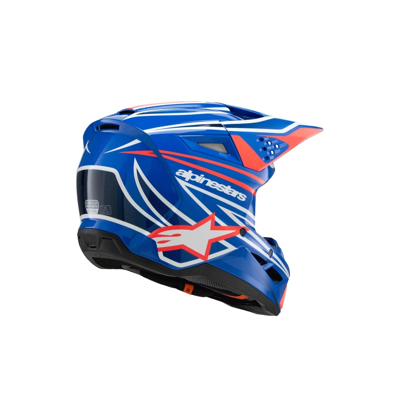 Detská motokrosová prilba Alpinestars S-M3 WURX modro-červeno-bielo-čierna