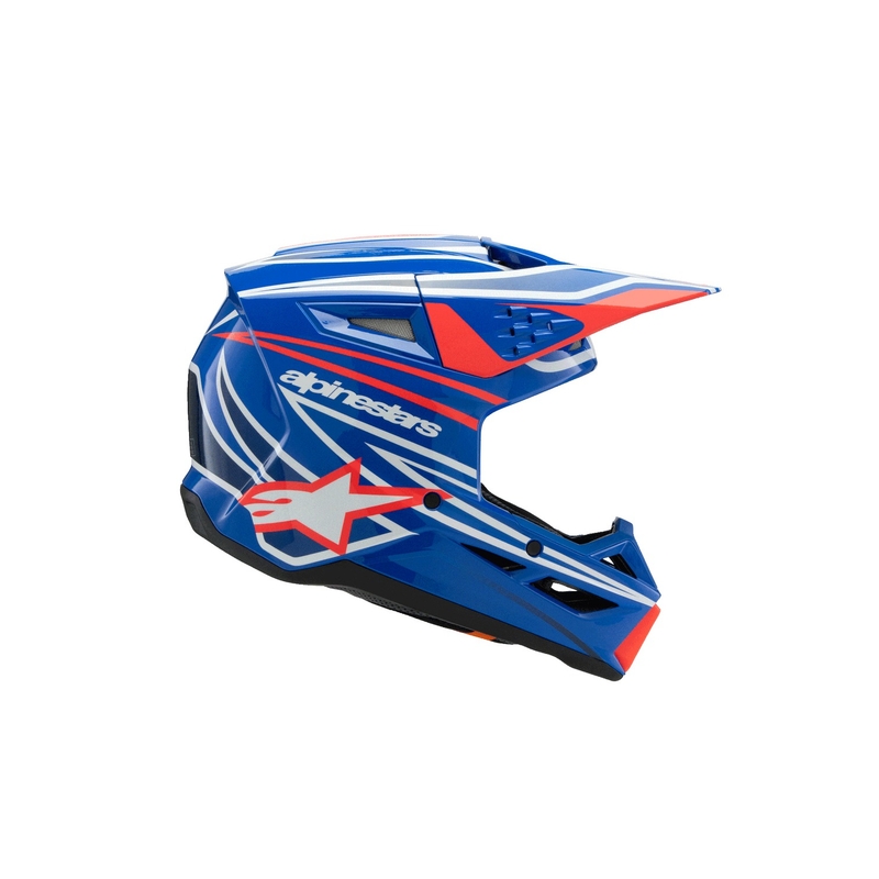 Detská motokrosová prilba Alpinestars S-M3 WURX modro-červeno-bielo-čierna