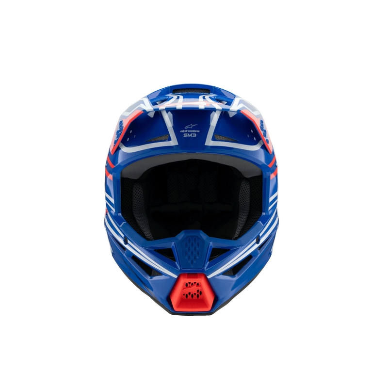 Detská motokrosová prilba Alpinestars S-M3 WURX modro-červeno-bielo-čierna