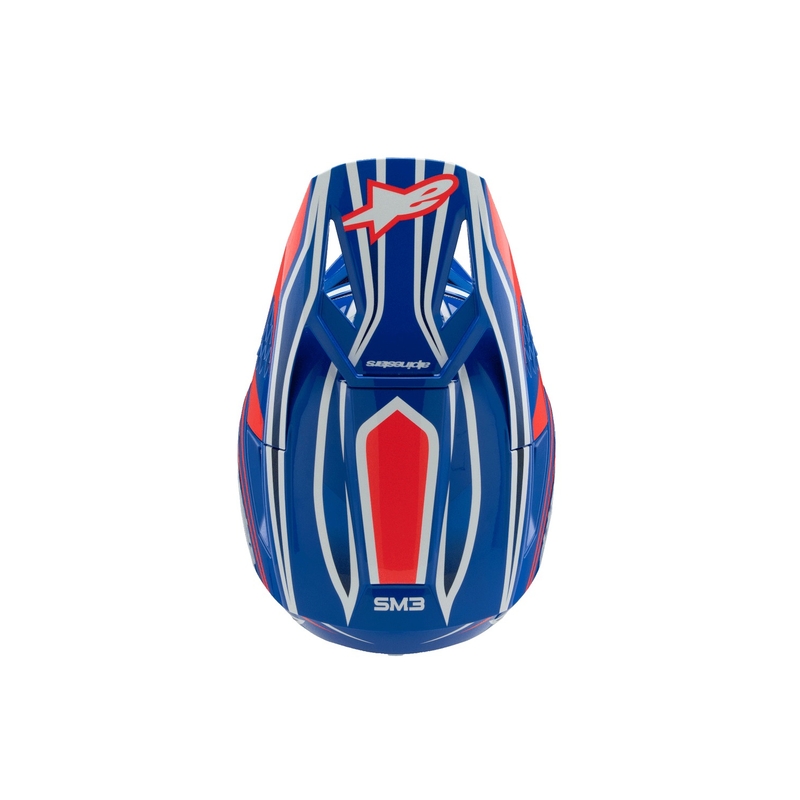 Detská motokrosová prilba Alpinestars S-M3 WURX modro-červeno-bielo-čierna