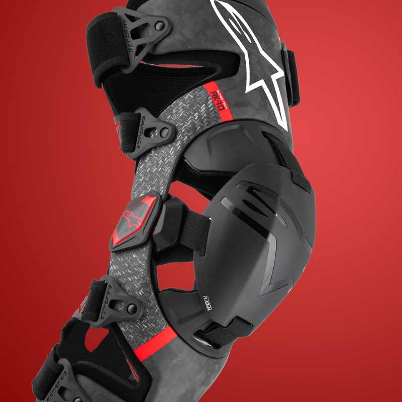 Kolenné ortézy Alpinestars Supertech RK-10 Plasma čierno-červené