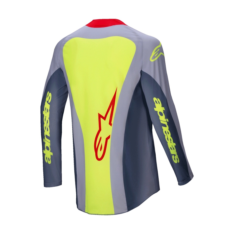 Motokrosový dres Alpinestars Techstar Melt červeno-sivý