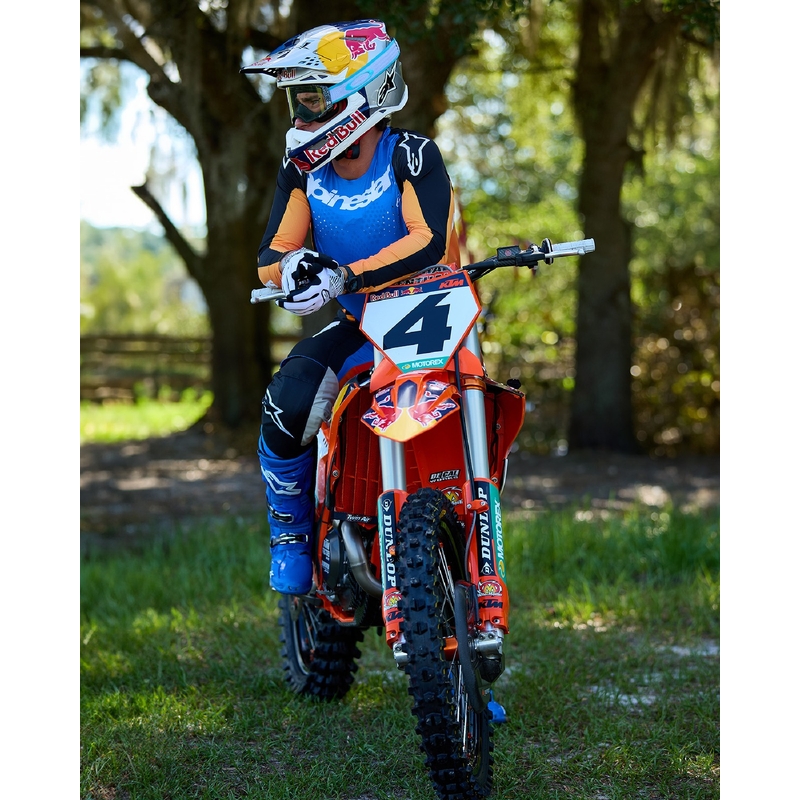 Motokrosový dres Alpinestars Techstar Melt oranžovo-modrý