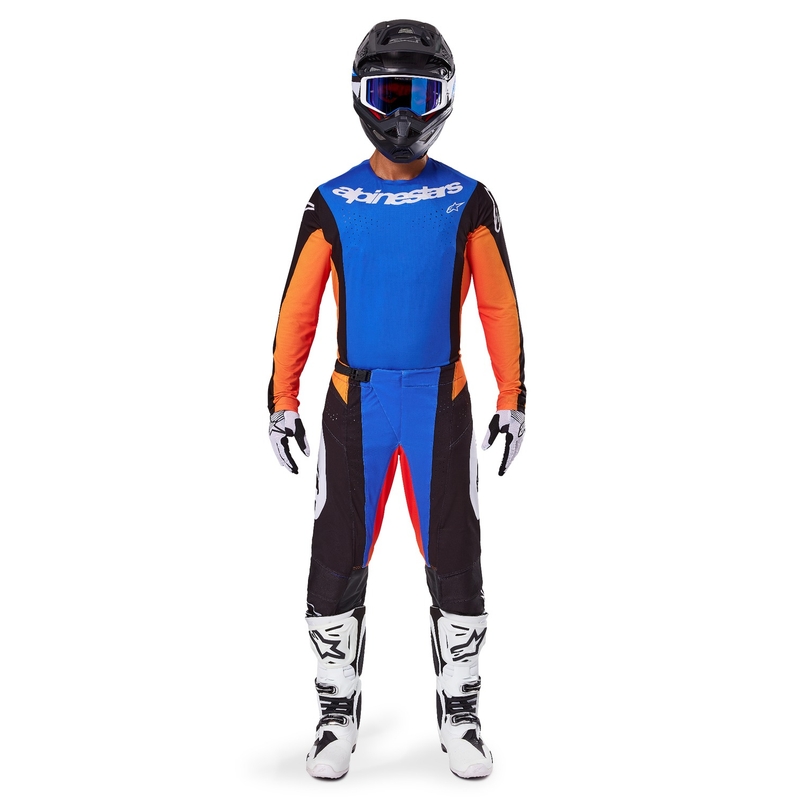Motokrosový dres Alpinestars Techstar Melt oranžovo-modrý