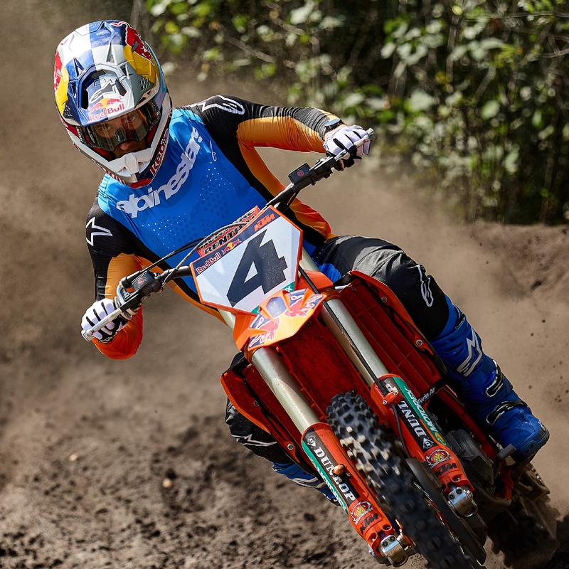 Motokrosový dres Alpinestars Techstar Melt oranžovo-modrý