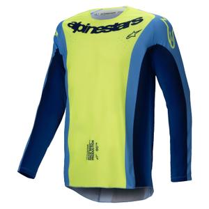 Motokrosový dres Alpinestars Techstar Melt fluorescenčno žlto-modrý