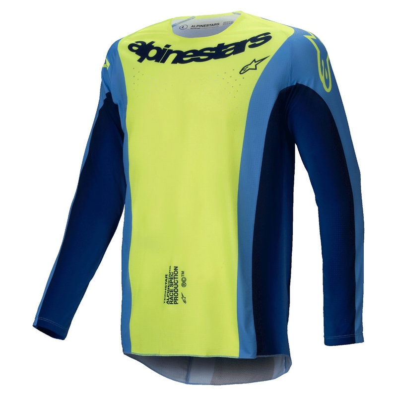 Motokrosový dres Alpinestars Techstar Melt fluorescenčno žlto-modrý