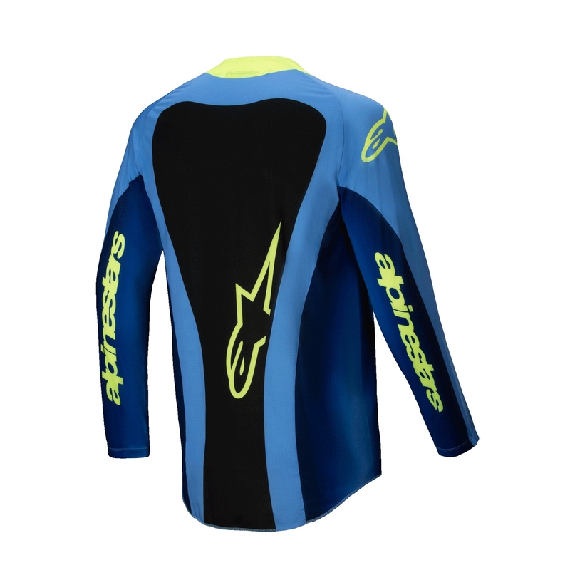 Motokrosový dres Alpinestars Techstar Melt fluorescenčno žlto-modrý