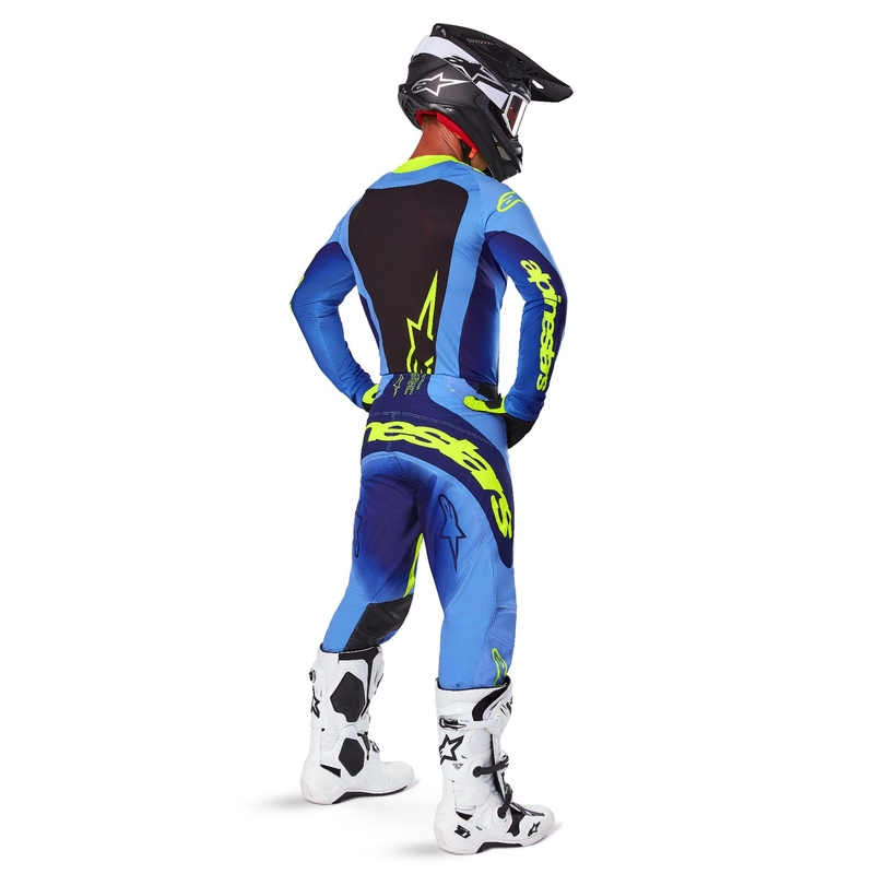 Motokrosový dres Alpinestars Techstar Melt fluorescenčno žlto-modrý