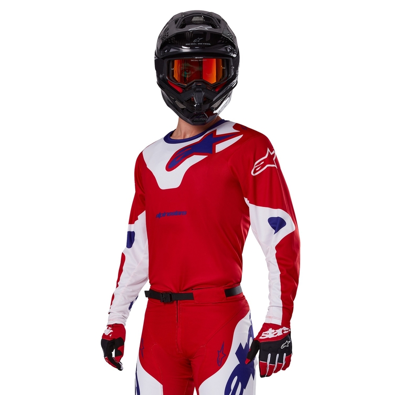 Motokrosový dres Alpinestars Racer Veil červeno-biely
