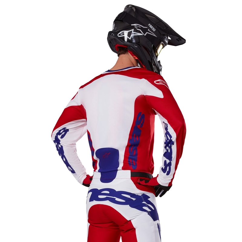 Motokrosový dres Alpinestars Racer Veil červeno-biely