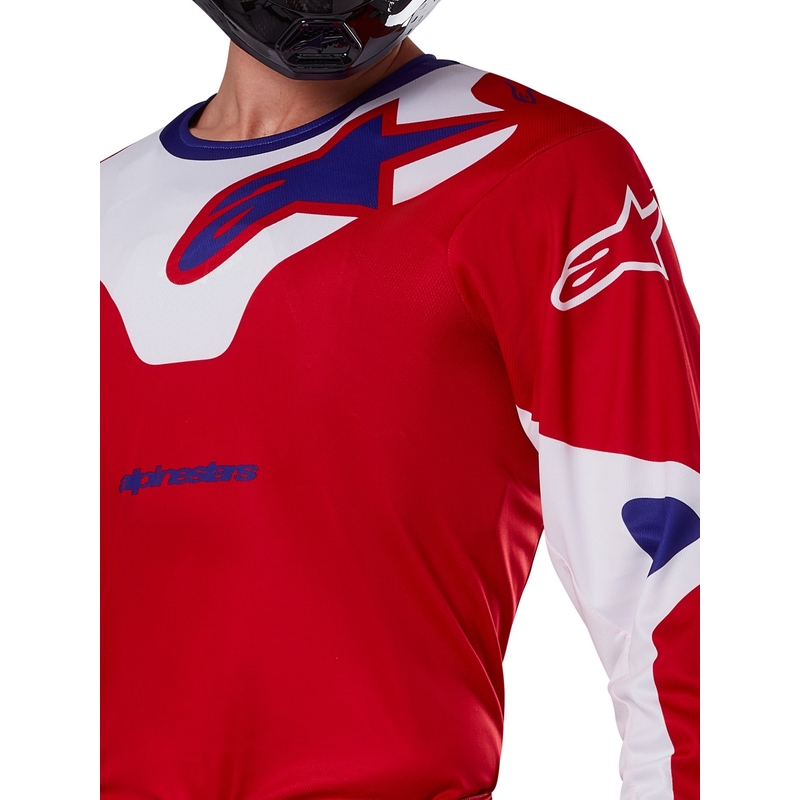 Motokrosový dres Alpinestars Racer Veil červeno-biely