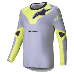 Motokrosový dres Alpinestars Racer Veil šedo-fluorescenčno žltý