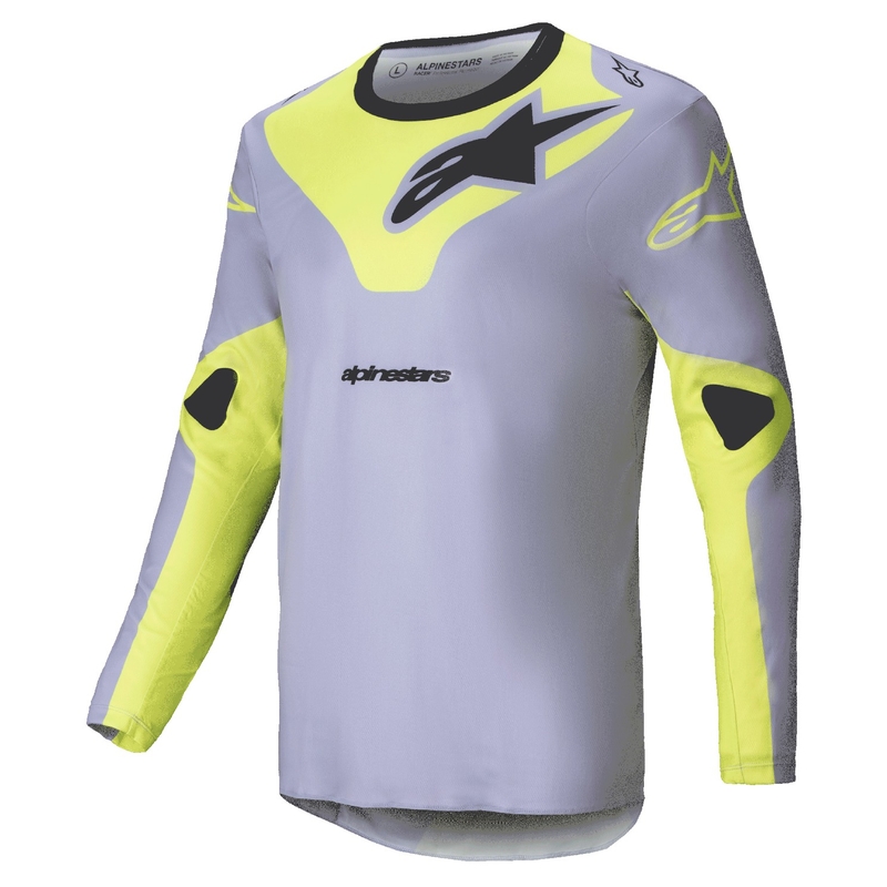 Motokrosový dres Alpinestars Racer Veil šedo-fluorescenčno žltý