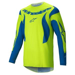 Motokrosový dres Alpinestars Fluid Haul fluorescenčno žlto-modrý