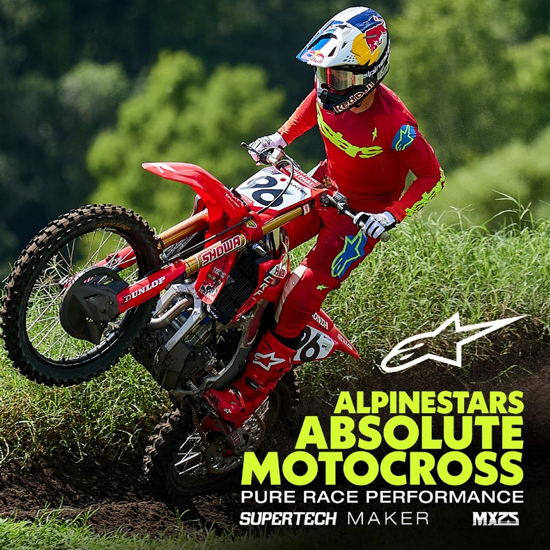 Motokrosový dres Alpinestars Supertech Maker červeno-fluorescenčno žltý