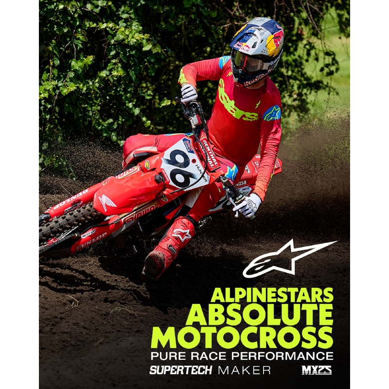 Motokrosový dres Alpinestars Supertech Maker červeno-fluorescenčno žltý