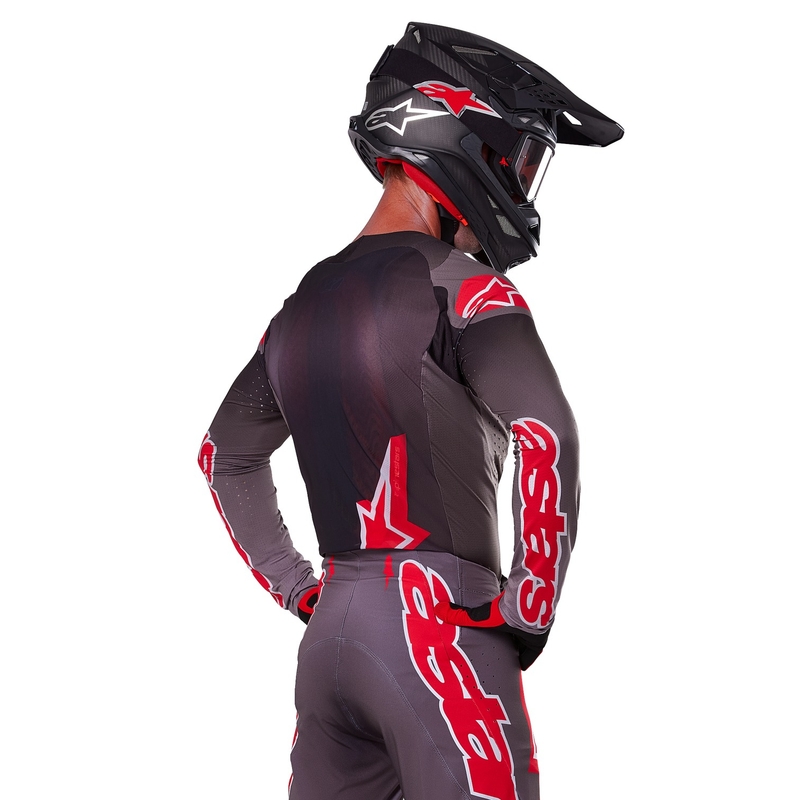 Motokrosový dres Alpinestars Supertech Lipan tmavo-červený