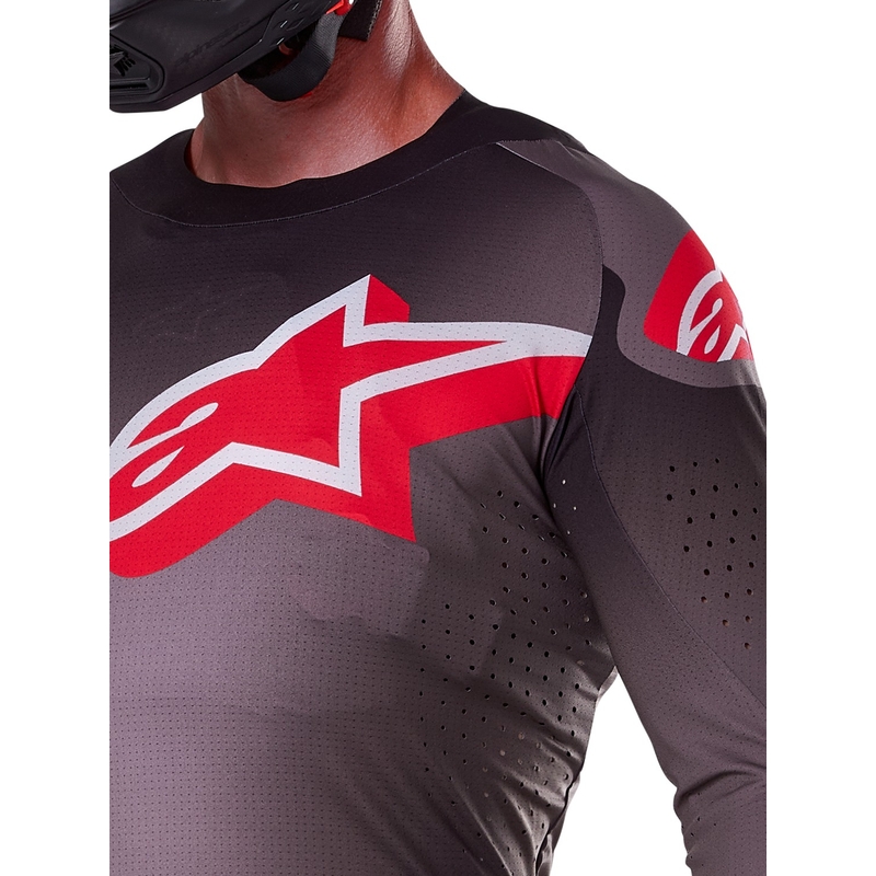 Motokrosový dres Alpinestars Supertech Lipan tmavo-červený