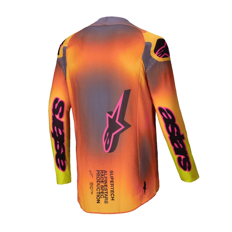 Motokrosový dres Alpinestars Supertech Lipan žlto-ružový