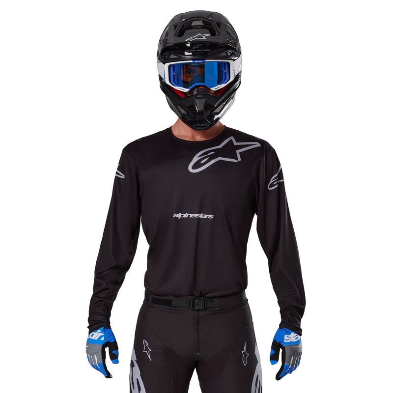 Motokrosový dres Alpinestars Racer Graphite čierno-sivý
