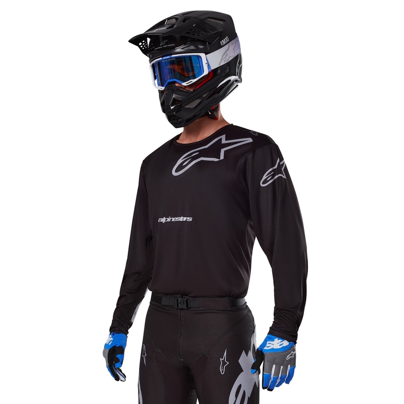 Motokrosový dres Alpinestars Racer Graphite čierno-sivý