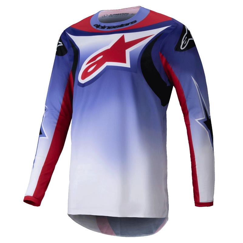 Motokrosový dres Alpinestars Fluid Wurx fluorescenčno fialovo-červený