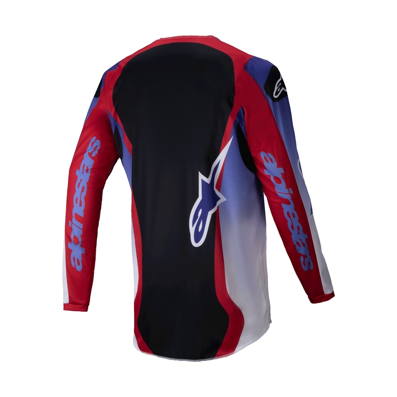 Motokrosový dres Alpinestars Fluid Wurx fluorescenčno fialovo-červený
