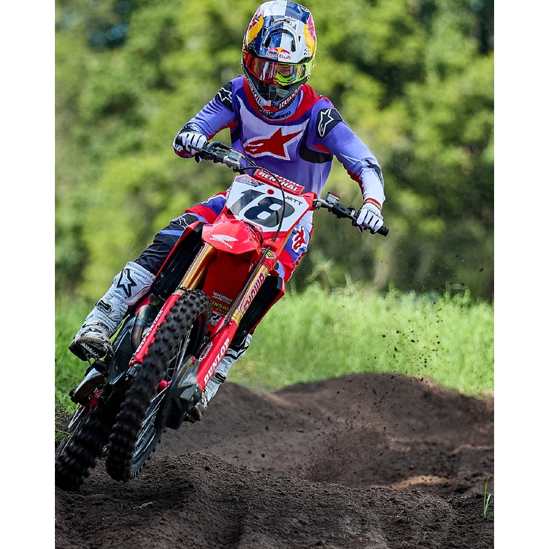 Motokrosový dres Alpinestars Fluid Wurx fluorescenčno fialovo-červený