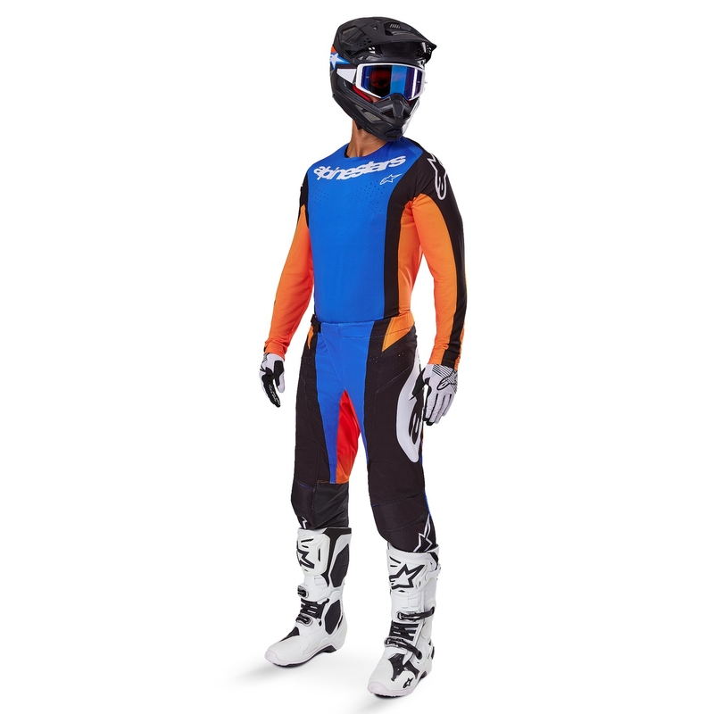 Motokrosové nohavice Alpinestars Techstar Melt oranžovo-modré