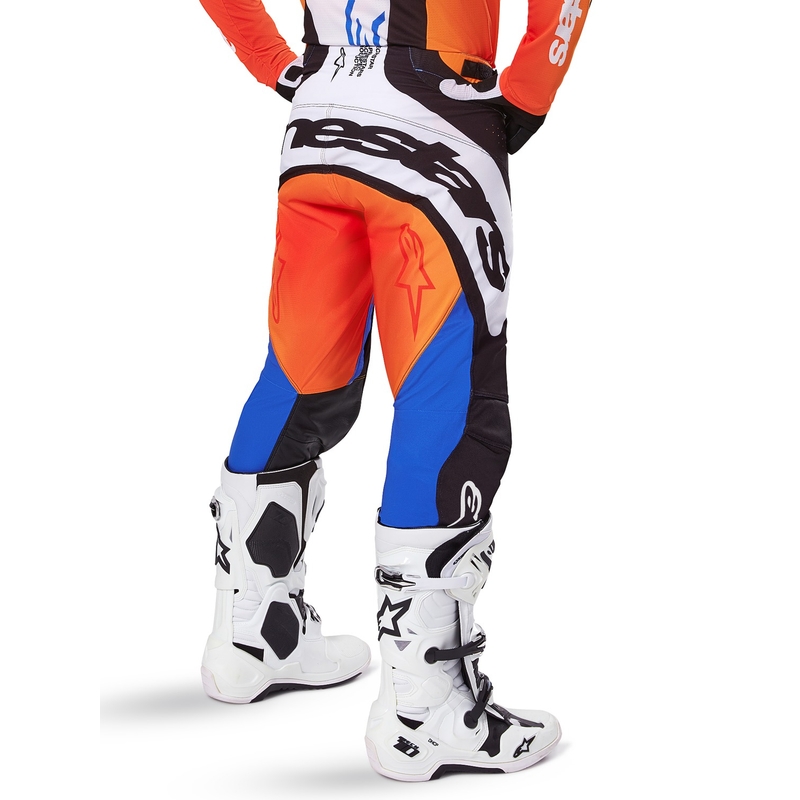 Motokrosové nohavice Alpinestars Techstar Melt oranžovo-modré