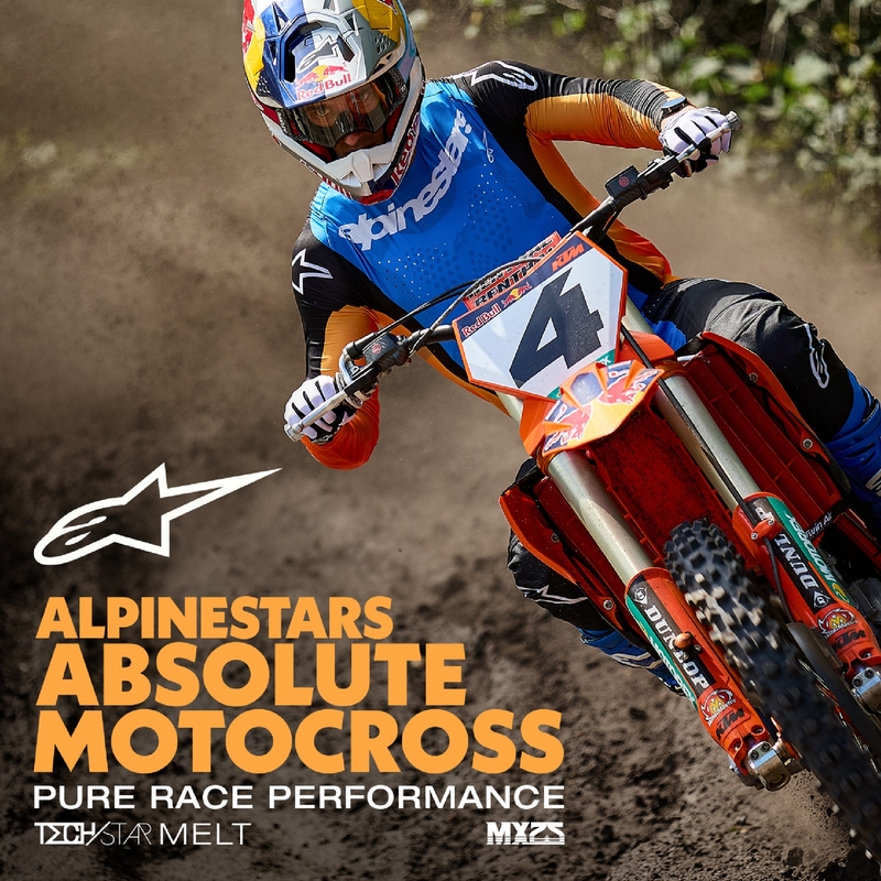 Motokrosové nohavice Alpinestars Techstar Melt oranžovo-modré