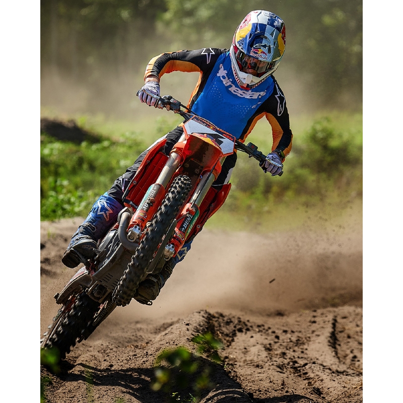 Motokrosové nohavice Alpinestars Techstar Melt oranžovo-modré
