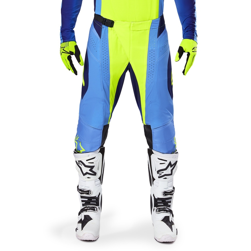 Motokrosové nohavice Alpinestars Techstar Melt fluorescenčno žlto-modré
