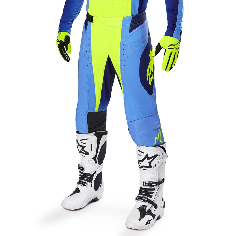 Motokrosové nohavice Alpinestars Techstar Melt fluorescenčno žlto-modré