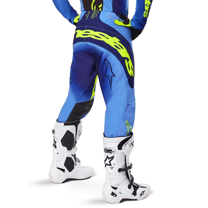 Motokrosové nohavice Alpinestars Techstar Melt fluorescenčno žlto-modré