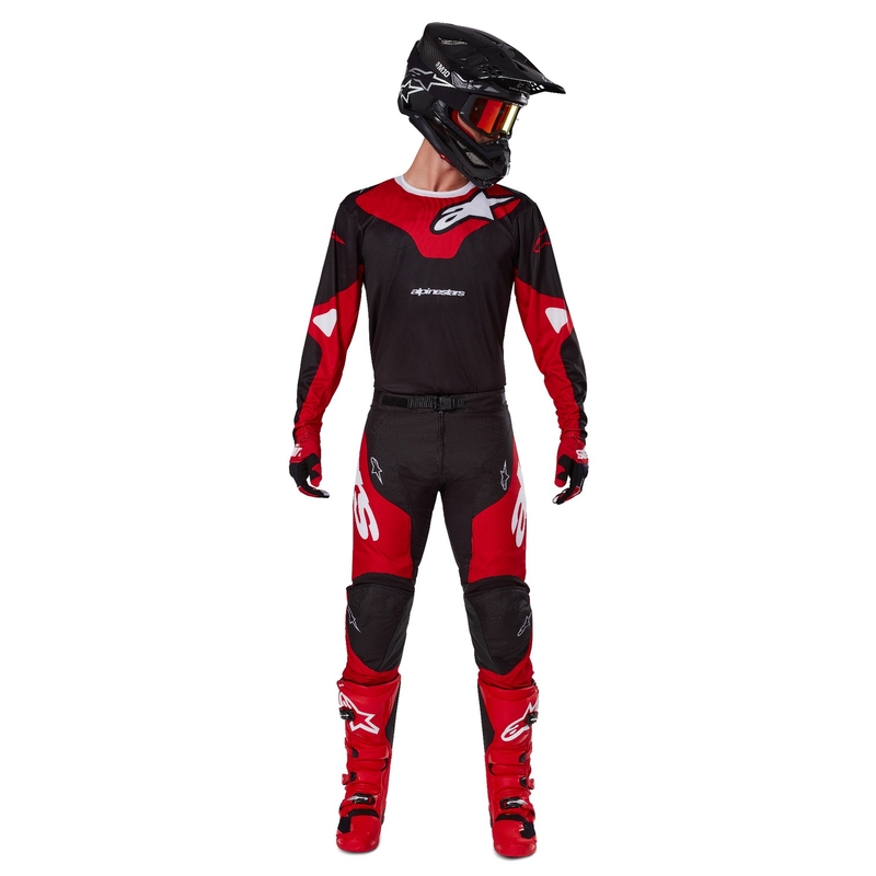 Motokrosové nohavice Alpinestars Racer Veil čierno-červené