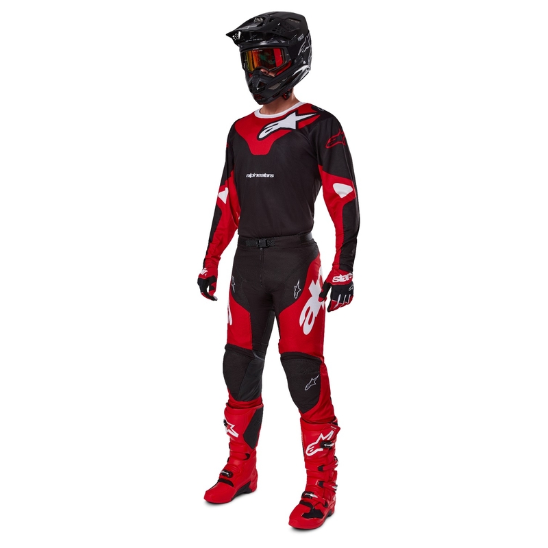 Motokrosové nohavice Alpinestars Racer Veil čierno-červené