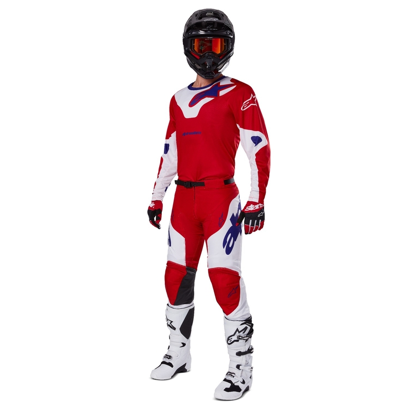 Motokrosové nohavice Alpinestars Racer Veil červeno-biele