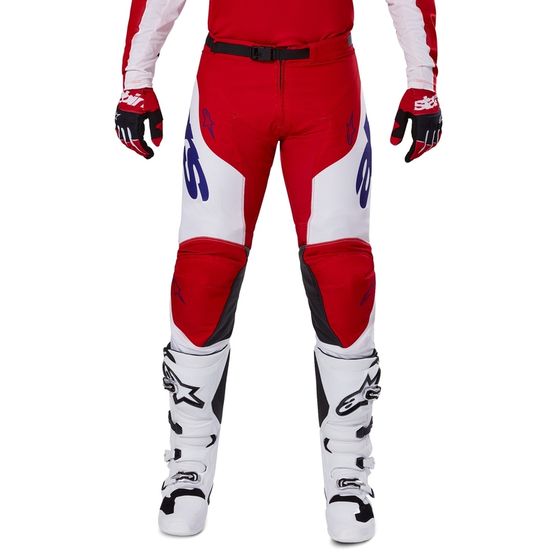 Motokrosové nohavice Alpinestars Racer Veil červeno-biele