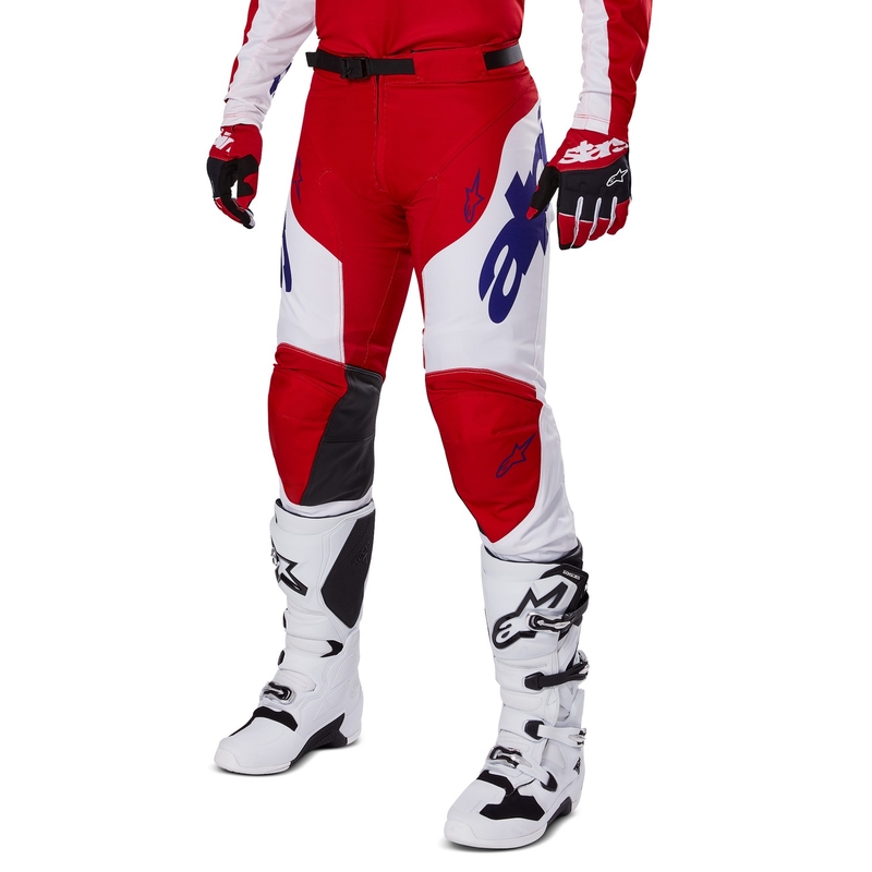 Motokrosové nohavice Alpinestars Racer Veil červeno-biele
