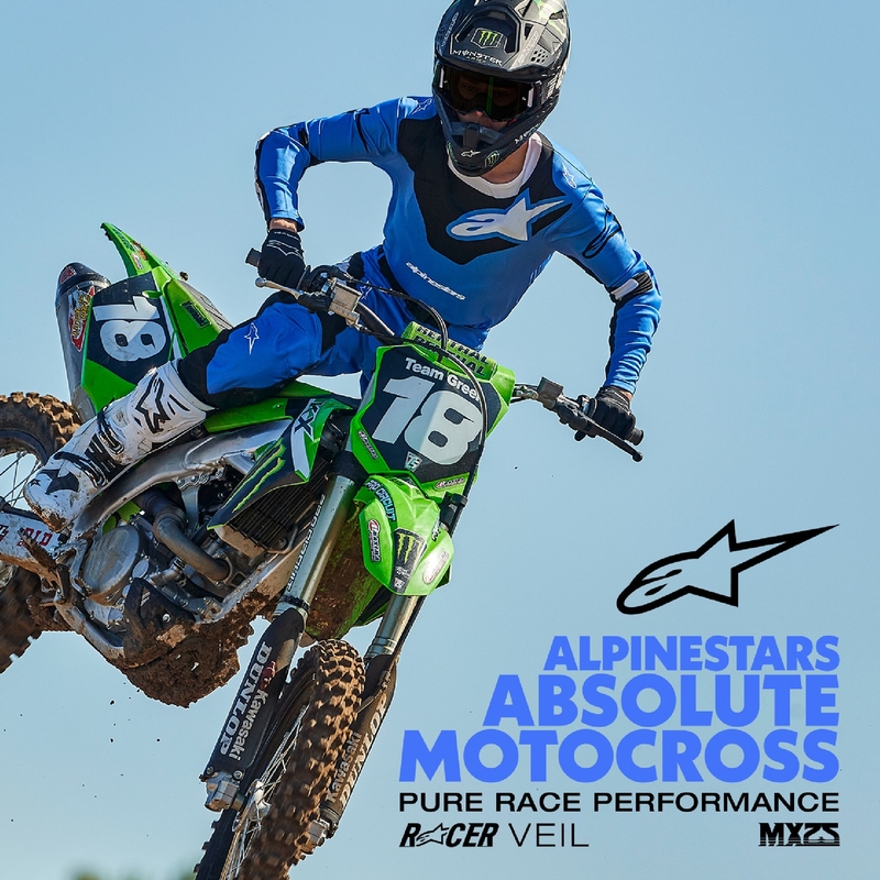 Motokrosové nohavice Alpinestars Racer Veil modro-čierne