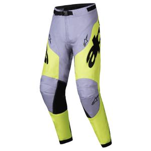 Motokrosové nohavice Alpinestars Racer Veil šedo-fluorescenčno žlté