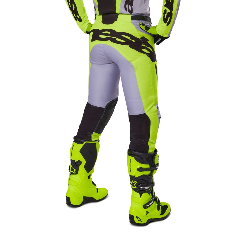 Motokrosové nohavice Alpinestars Racer Veil šedo-fluorescenčno žlté