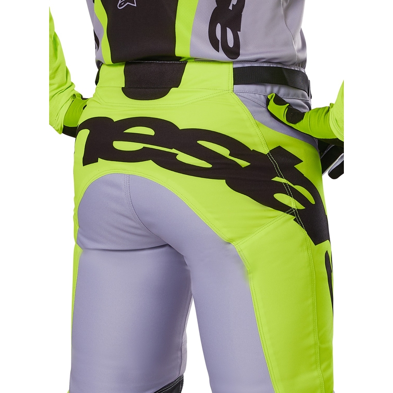 Motokrosové nohavice Alpinestars Racer Veil šedo-fluorescenčno žlté