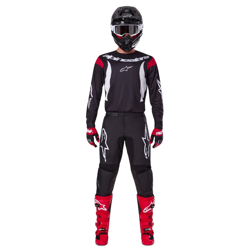 Motokrosové nohavice Alpinestars Fluid Haul čierno-biele