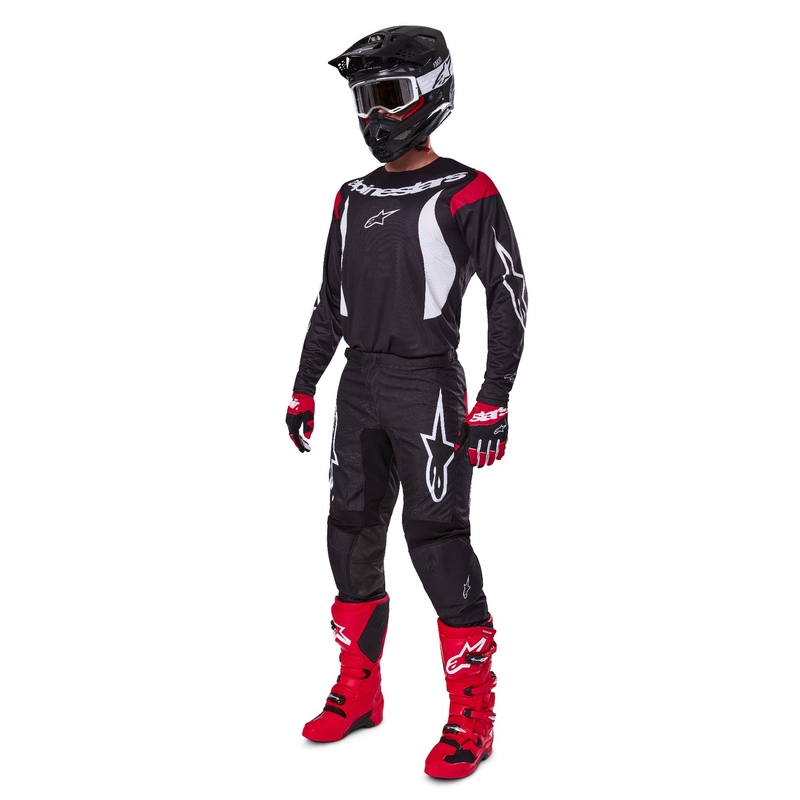 Motokrosové nohavice Alpinestars Fluid Haul čierno-biele
